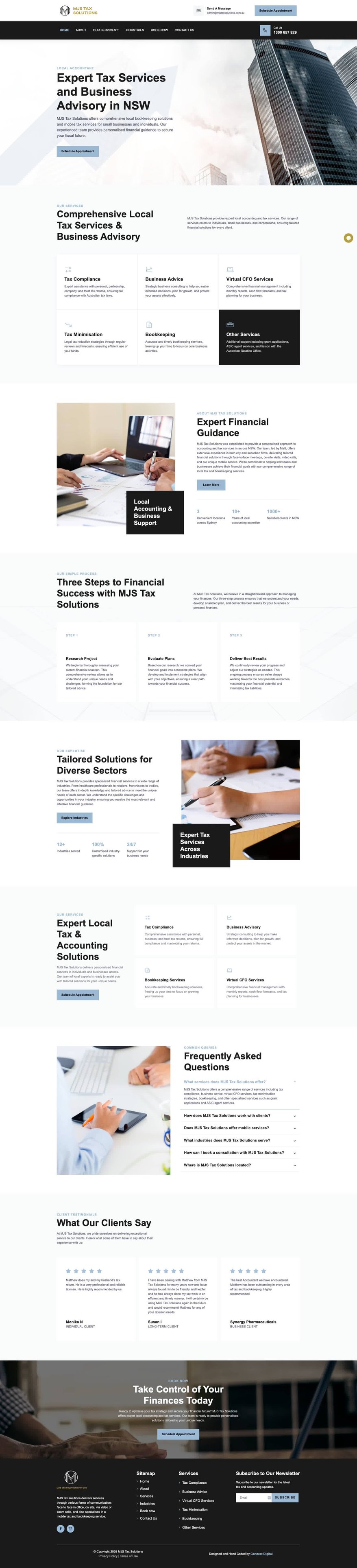 MJS Tax Solutions website